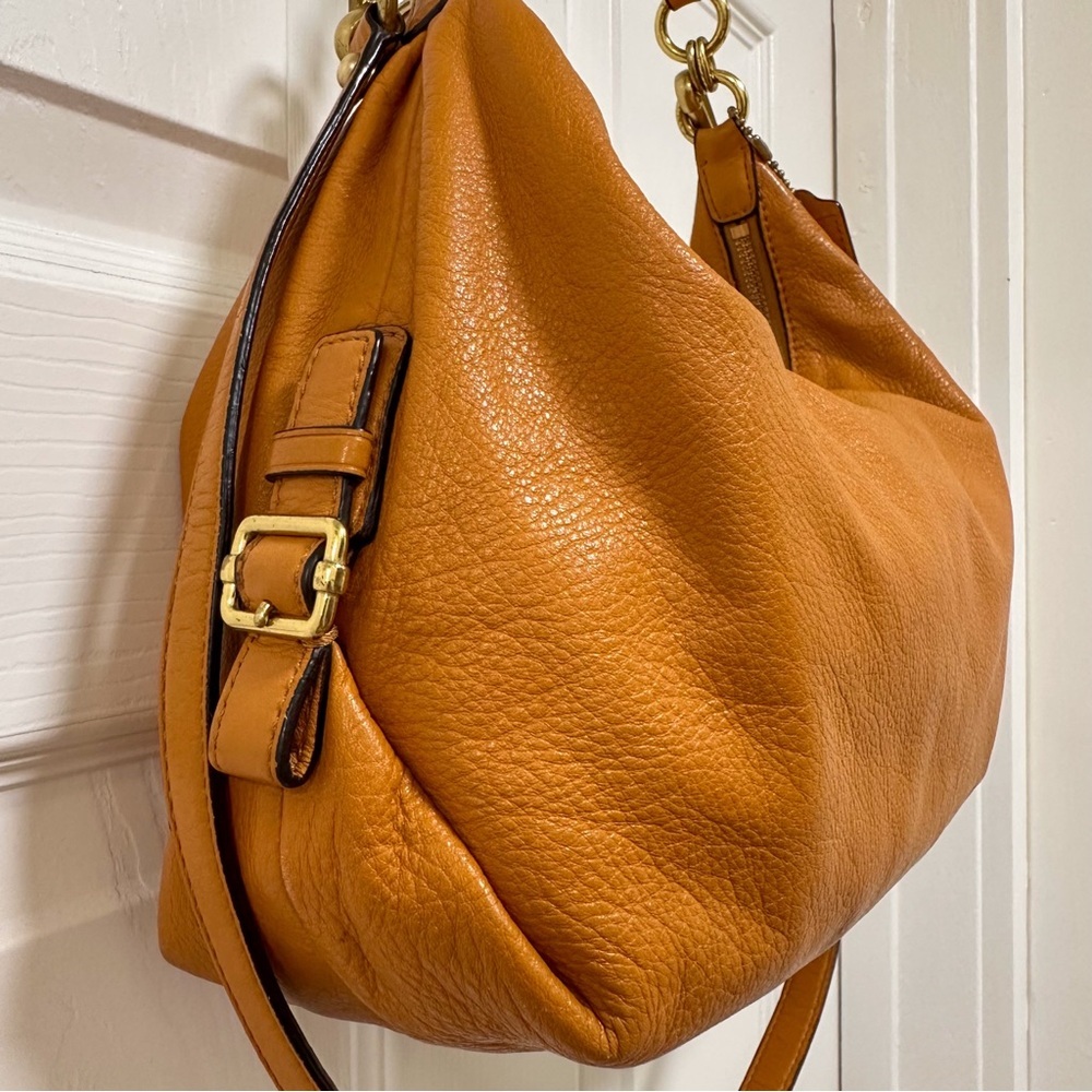 Coach Christie Hobo Camel Mustard Brown Leather - Picture 3 of 14